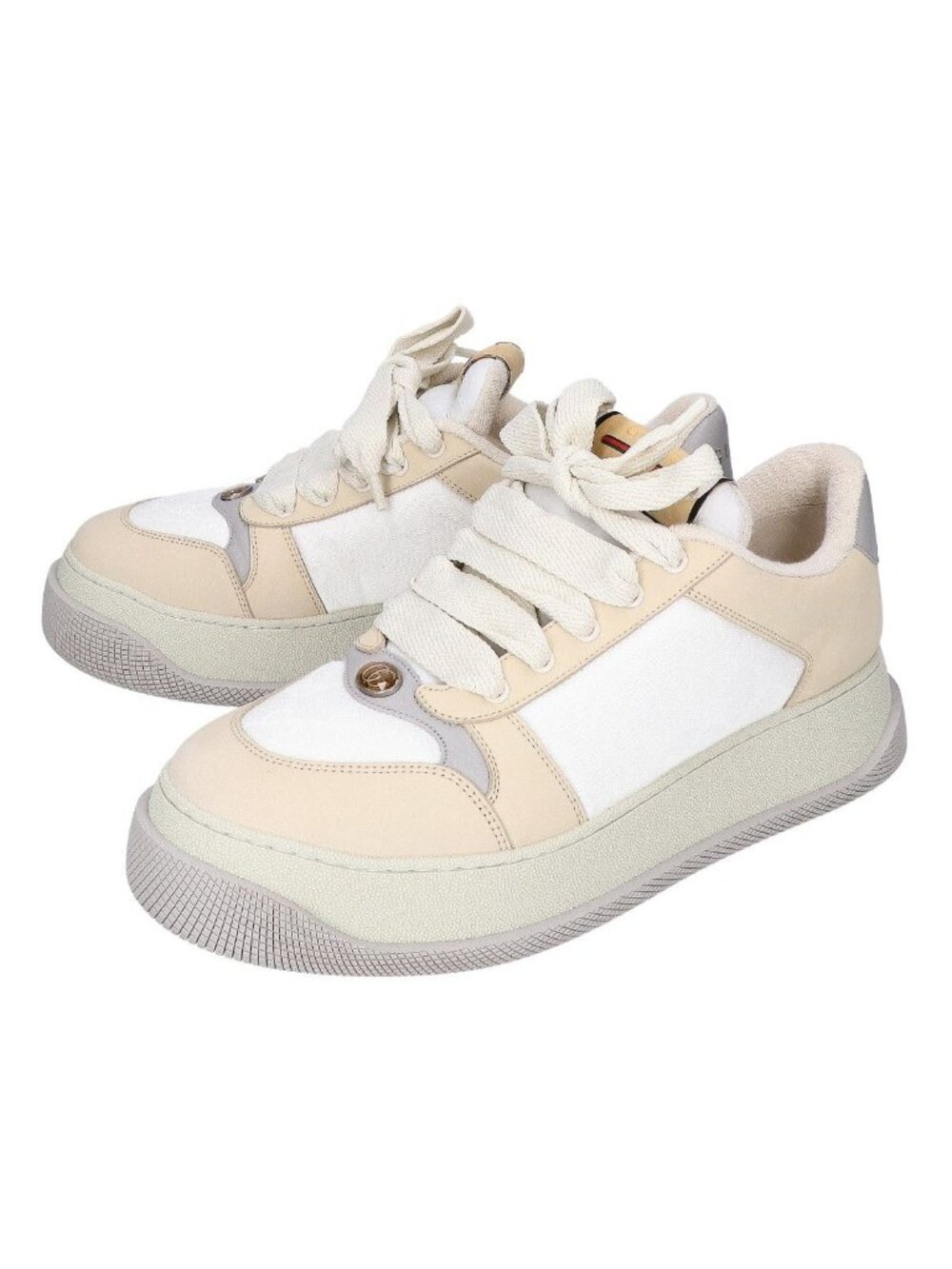 Gucci Beige GG Screener Low-Top Sneakers 10